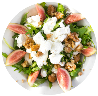 St Tolas Goats Cheese and Fresh Fig Salad