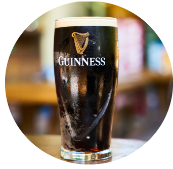 Pint of Guinness in Dublin's Old Music Shop Restaurant