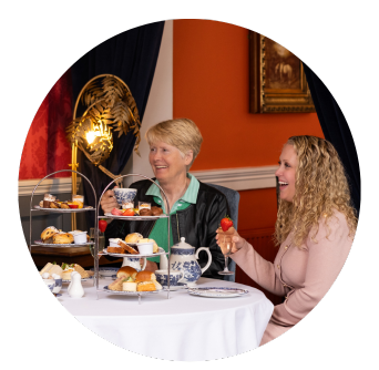 Ladies enjoying Afternoon Tea in Old Music Shop Restaurant in Dublin