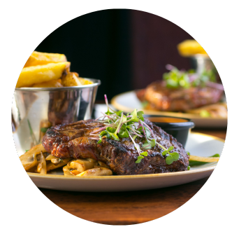 Steak and Chips at Old Music Shop restaurant Dublin 1