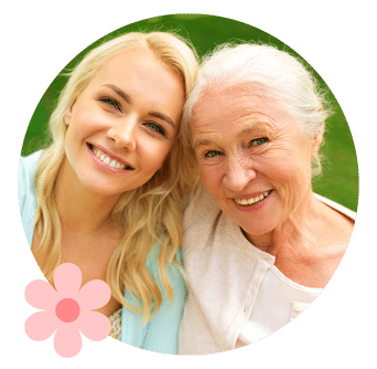 Mum and Daughter smile