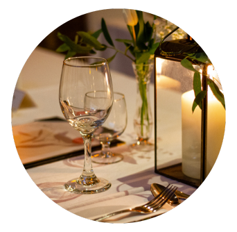 Table Setting with Candles and nice card