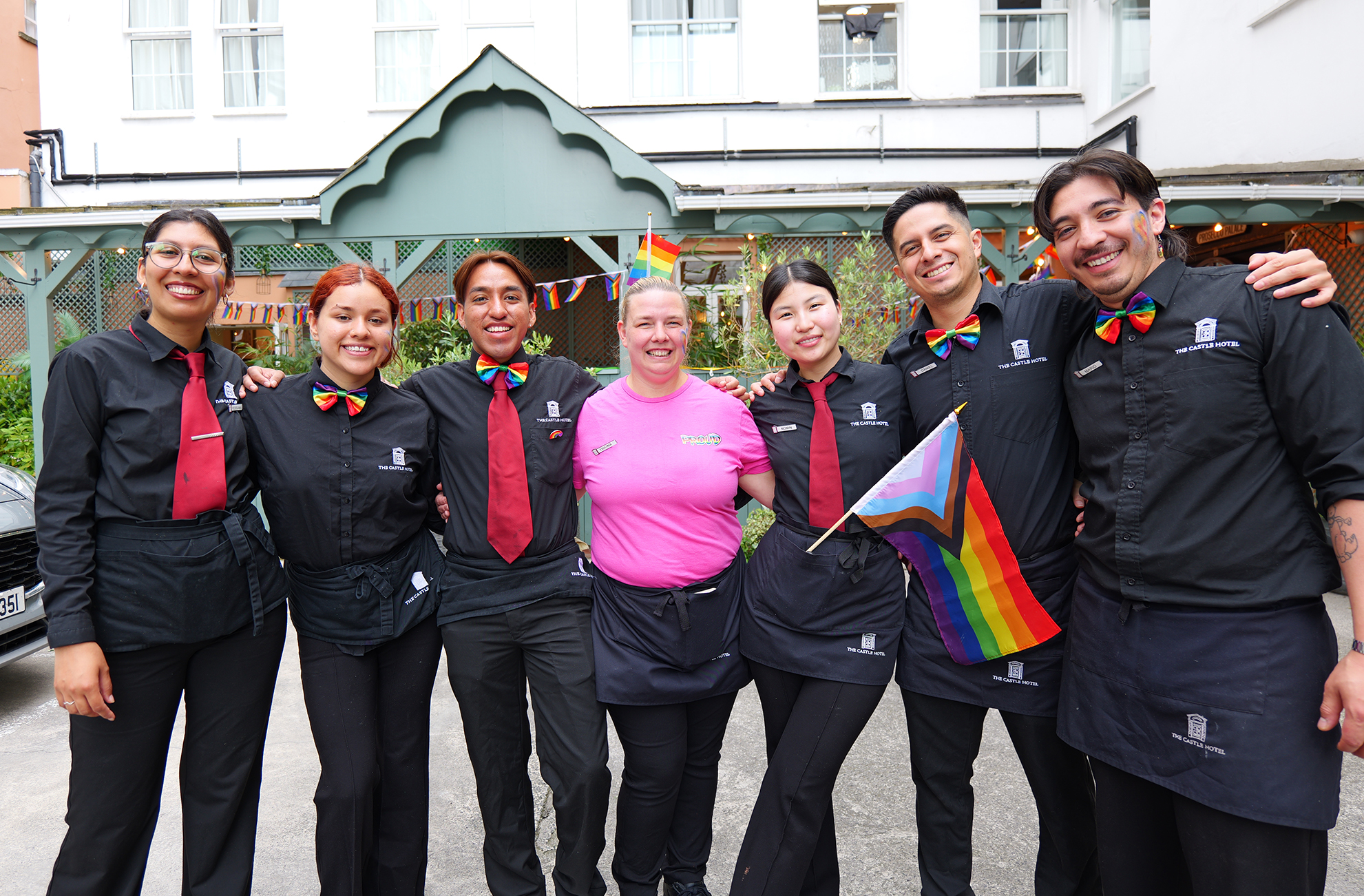 Staff at Old Music Shop on Pride Day in Dublin 2025