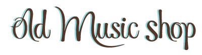 Old Music Shop Logo Long Version