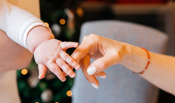 Kids Afternoon Tea babies hand reaches mums hand