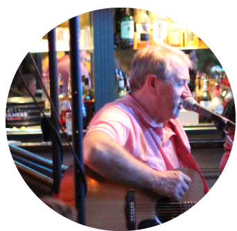 Entertainer Sings Traditional Irish Music in Vaults Bar